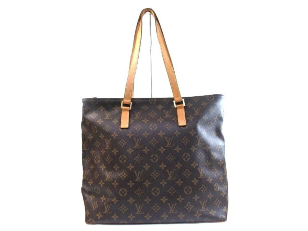 Louis Vuitton Cabas Bag Monogram Mezzo Tote Brown